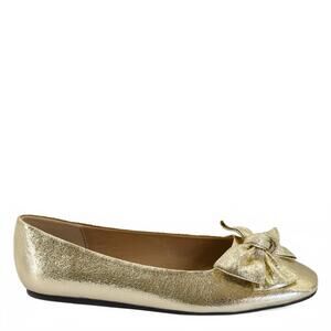 NEW CORKYS FOOTWEAR women's sugar rush flat shoes in gold crinkle metallic
